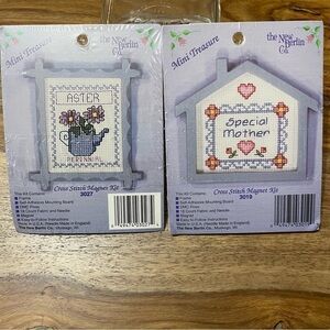 The New Berlin Co. Cross Stitch Magnet Kits #3019 Special Mother #3027 Aster‎